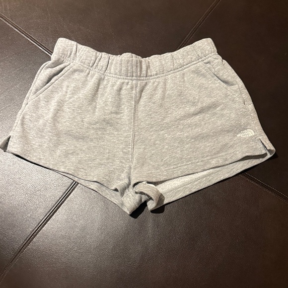 North Face Light Gray Sweat Shorts - Picture 1 of 3